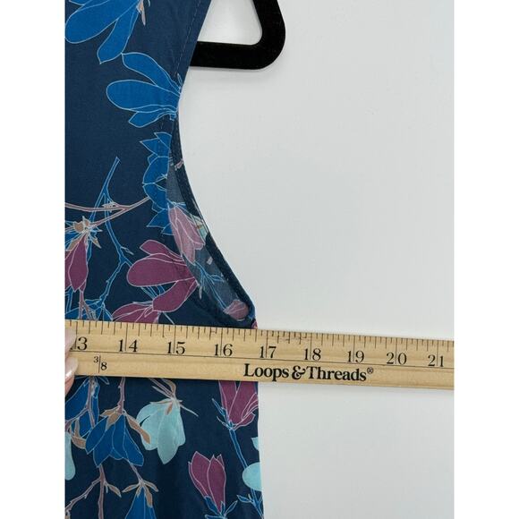 Teat & Cosset Nursing Friendly Dress Women XS Blue Floral Ruffle Made in Italy - Picture 8 of 10